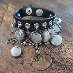 Silver and Black Chain Bracelet